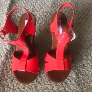 Orange Steve Madden shoes Brand new never worn